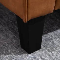 HOMCOM 51" Wide Loveseat With Armrest, 2-Seater Tufted PU Leather Double Sofa -Baxton Studio Sale Shop GUEST dc21011d c1db 4a28 a528 f74a1e385e0d