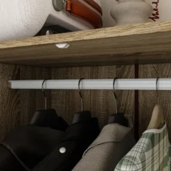 FUFU&GAGA Yellow Wooden Wardrobe Closet Freestanding Armoire -Baxton Studio Sale Shop GUEST dc7d7526 93ae 437b ada8 8834b1603d2c