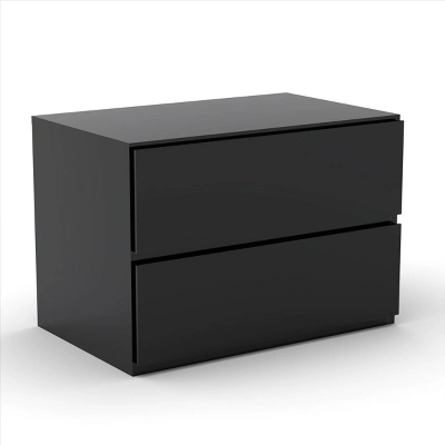 3pc Full Epik Bedroom Set With Headboard Extension Panels Black - Nexera: Modern Contemporary Style, Includes Nightstand 5 3pc Full Epik Bedroom Set With Headboard Extension Panels Black - Nexera: Modern Contemporary Style, Includes Nightstand - Image 5