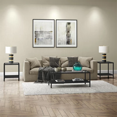 22' Metal Side Table In Black - Henn&Hart 3 22' Metal Side Table In Black - Henn&Hart - Image 3