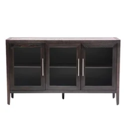 Modern Sideboard, Buffet Storage Cabinet With Tempered Glass Doors And Adjustable Shelves-ModernLuxe 16 Modern Sideboard, Buffet Storage Cabinet With Tempered Glass Doors And Adjustable Shelves-ModernLuxe -Baxton Studio Sale Shop GUEST dd1f0957 de63 46e4 ba15 f56ab3f3f398