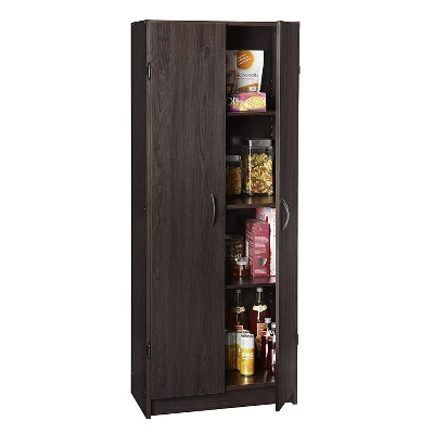 ClosetMaid 1556 Sturdy Wooden Pantry Cabinet With Fixed And Adjustable Shelves For Added Storage, Espresso 3 ClosetMaid 1556 Sturdy Wooden Pantry Cabinet With Fixed And Adjustable Shelves For Added Storage, Espresso - Image 3