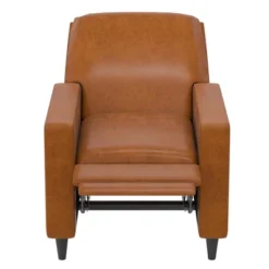 Lana Pushback Recliner Living Room Accent Chair Camel Faux Leather - Novogratz -Baxton Studio Sale Shop GUEST dd914214 9f68 40aa a81b 8ddaecb494c7