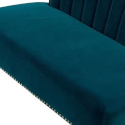 Cadmus 46" Modern Velvet Armless Loveseat With Channel-tufted Wingback For Living Room And Drawing Room| KARAT HOME -Baxton Studio Sale Shop GUEST de107e1d c210 4d66 89cd 4ba8d2e4f9f1