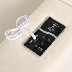 105.9" Upholstered Modular Sofa With USB Charge Ports, Wireless Charging And Built-in Bluetooth Speaker-ModernLuxe -Baxton Studio Sale Shop GUEST de1e2dc8 613f 47e0 8211 532316e17e83