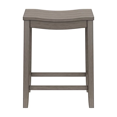 Fiddler Backless 24" NonSwivel Counter Height Barstool Aged Gray - Hillsdale Furniture 3 Fiddler Backless 24" NonSwivel Counter Height Barstool Aged Gray - Hillsdale Furniture - Image 3