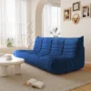 WJShome 69 INCH Lazy Floor Sofa Couch, Teddy Velvet Mohair Fireside Corner Bean Bag Chairs For Adults,Blue