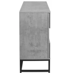 Adams 2-doors Cement Gray Cabinet With 1 Adjustable Inner Shelves - The Pop Maison -Baxton Studio Sale Shop GUEST dea25739 6302 4330 bf8f 90f6ed48e663