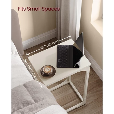 VASAGLE C-Shaped End Table, Small Side Table For Couch, Sofa Table With Metal Frame 2 VASAGLE C-Shaped End Table, Small Side Table For Couch, Sofa Table With Metal Frame - Image 2