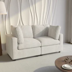 Cloud Sectional Couches For Living Room,67" Convertible Love Seat, 2 Seater Modular Sectional Sofa,Deep Seater Furniture Sets