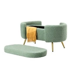 Alina Storage Bench With Metal Legs For Bedroom | ARTFUL LIVING DESIGN -Baxton Studio Sale Shop GUEST df60f987 5f42 4456 9e76 4d7c294d295d