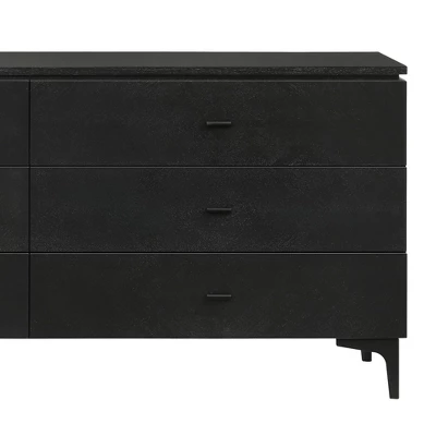 Legend 6 Drawer Dresser Black - Armen Living 5 Legend 6 Drawer Dresser Black - Armen Living - Image 5