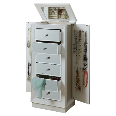 Jewelry Armoire White - Acme Furniture 2 Jewelry Armoire White - Acme Furniture - Image 2