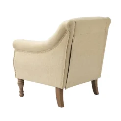 Charlie Wooden Upholstery Livingroom Armchair With Button-tufted | ARTFUL LIVING DESIGN -Baxton Studio Sale Shop GUEST dfea2c23 9ba1 4a85 bdc1 241b9308f42c