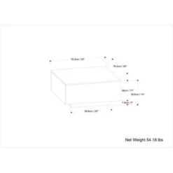 WyndenHall Clinton Square Coffee Table Natural -Baxton Studio Sale Shop GUEST e0052da3 6899 4688 a79a 13a3b000eff7