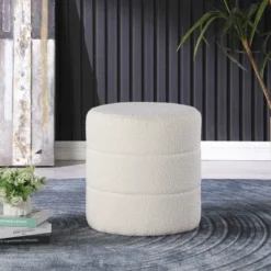 Round Upholstered Ottoman - HomePop 18 Round Upholstered Ottoman - HomePop -Baxton Studio Sale Shop GUEST e032c185 4b30 44b5 9d6e 5ae749514774