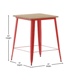 Flash Furniture Declan Commercial Indoor/Outdoor Bar Top Table, 31.5" Square All Weather Poly Resin Top With Steel Base 17 Flash Furniture Declan Commercial Indoor/Outdoor Bar Top Table, 31.5" Square All Weather Poly Resin Top With Steel Base -Baxton Studio Sale Shop GUEST e037c9b1 b4ba 49a8 9587 1d41913d8885
