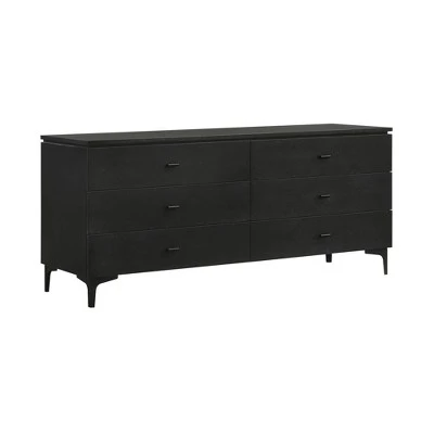Legend 6 Drawer Dresser Black - Armen Living 2 Legend 6 Drawer Dresser Black - Armen Living - Image 2