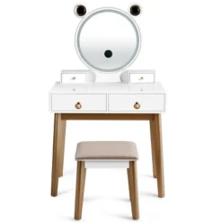 Costway Vanity Dressing Table Set Touch Screen Dimming Mirror -Baxton Studio Sale Shop GUEST e195238f 7639 46b4 8e74 7b911e8da5d4