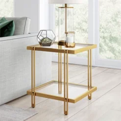 22" Modern Metal Side Table In Gold - Henn&Hart 10 22" Modern Metal Side Table In Gold - Henn&Hart -Baxton Studio Sale Shop GUEST e2224c68 4278 4dc5 b3da b0e102c22315