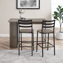 3pc Counter Height Drop Leaf Dining Set Gray Wash - Saracina Home 9 3pc Counter Height Drop Leaf Dining Set Gray Wash - Saracina Home -Baxton Studio Sale Shop GUEST e22cbfa9 8d5c 4f5b 8e8e 693bbfc7e5ae