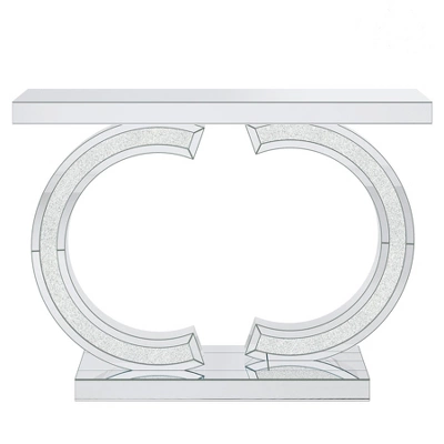 Tribesigns Modern 39-inch Mirrored Console Table With Sparkling Crystal Inlays 11 Tribesigns Modern 39-inch Mirrored Console Table With Sparkling Crystal Inlays - Image 11