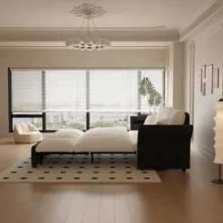 GDFStudio Lockbourne 74.8" Pull Out Velvet Tufted Sofa Bed, 3-in-1 Convertible -Baxton Studio Sale Shop GUEST e24ed8b1 0f2e 447a 916f e09286651bb0