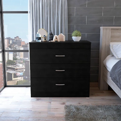 Maliang 3-Drawer Dresser, Black 6 Maliang 3-Drawer Dresser, Black - Image 6