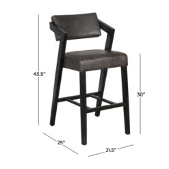 Snyder Stationary Barstool Black - Hillsdale Furniture