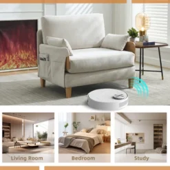 TiramisuBest 3-in-1 Convertible Sleeper,Foldable Sofa Bed Recliner With Three Pillows For Small Spaces -Baxton Studio Sale Shop GUEST e2e816ef 9118 4d99 948d 56f6112a8803