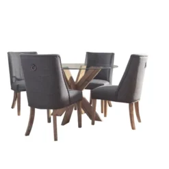 5pc Axbridge Dining Set - Powell -Baxton Studio Sale Shop GUEST e301335a f8b0 47e4 a0a0 9b7acccb4eaf