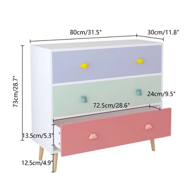 KWPZQEB Kids 3 Drawer Dresser Nightstand For Kids Bedroom, Small Night Stand Modern Storage Chest Of Drawer End Table For Bedroom 7 KWPZQEB Kids 3 Drawer Dresser Nightstand For Kids Bedroom, Small Night Stand Modern Storage Chest Of Drawer End Table For Bedroom - Image 7