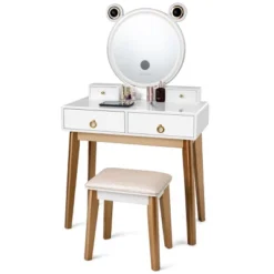 Costway Vanity Dressing Table Set Touch Screen Dimming Mirror -Baxton Studio Sale Shop GUEST e318c6cd f7c3 4886 9ffc fb5613eb6666