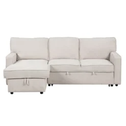 89" Sleeper Sectional Sofa Couches With Storage Space, USB Port And 2 Cup Holders-ModernLuxe -Baxton Studio Sale Shop GUEST e34634ea d917 4d78 a5aa afc3881b1d3f