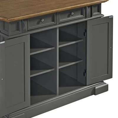 Americana Kitchen Island With Drop Leaf Top Gray - Homestyles 5 Americana Kitchen Island With Drop Leaf Top Gray - Homestyles - Image 5