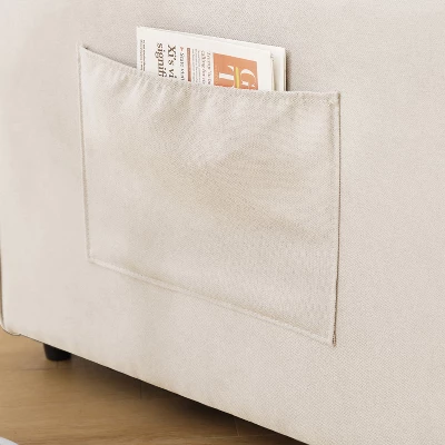 Mocamel 3-in-1 Convertible Futon Sofa Bed - Foldable Loveseat With Sleeper & Side Pockets, Ideal For Living Room 3 Mocamel 3-in-1 Convertible Futon Sofa Bed - Foldable Loveseat With Sleeper & Side Pockets, Ideal For Living Room - Image 3