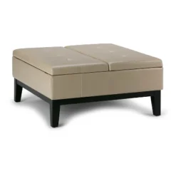 Lancaster Square Coffee Table Storage Ottoman - WyndenHall -Baxton Studio Sale Shop GUEST e455c737 9605 4c38 b92c 2d32e2793540