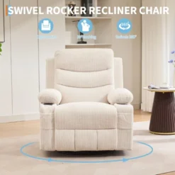 Recliner Chair Nursery, Manual Reclining Rocking Chair, 360 Swivel Glider With Cup Holder, Massage And Heat Recliner, Indoor Single Sofa Chairs 15 Recliner Chair Nursery, Manual Reclining Rocking Chair, 360 Swivel Glider With Cup Holder, Massage And Heat Recliner, Indoor Single Sofa Chairs -Baxton Studio Sale Shop GUEST e499a856 71f0 4ab6 bbe4 c03c0c8565ee