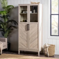 68" Boho Modern Tall Storage Wood Cabinet - Saracina Home 29 68" Boho Modern Tall Storage Wood Cabinet - Saracina Home -Baxton Studio Sale Shop GUEST e4df942e b8a2 4dc0 af20 e72b381ae0f6