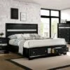 Queen Wetherby 2 Drawer Footboard Platform Bed Black - MiBasics