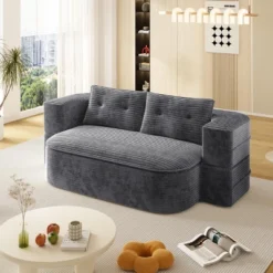 NicBex Plush Corduroy Upholstered Sofa Couch With Innovative Foldable Design,2-Seater Futon Couch Sofa Bed For Living Room,Bedroom -Baxton Studio Sale Shop GUEST e58e81fd 36fe 47a3 9166 67bcedf0825d 1