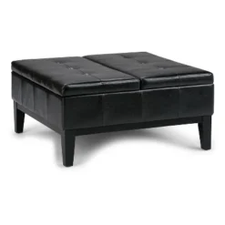 Lancaster Square Coffee Table Storage Ottoman - WyndenHall -Baxton Studio Sale Shop GUEST e5a64be7 bc2c 492f 8443 349fbff5f457