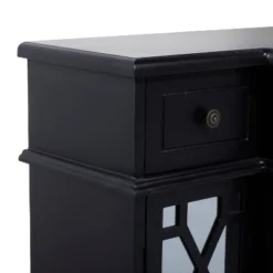 Glam Mirror And Wood Storage Cabinet Black - Olivia & May -Baxton Studio Sale Shop GUEST e627f7d0 4ca1 4864 b3c4 cad1fba99e01