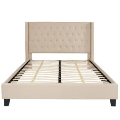 Flash Furniture Riverdale Queen Size Tufted Upholstered Platform Bed In Beige Fabric -Baxton Studio Sale Shop GUEST e628ffed 34b7 4e86 88e8 c539a528d2e1