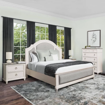4pc Cristina Bedroom Set White - Abbyson Living 3 4pc Cristina Bedroom Set White - Abbyson Living - Image 3