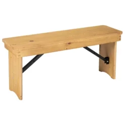 Flash Furniture HERCULES Series 40" X 12" Solid Pine Folding Farm Bench -Baxton Studio Sale Shop GUEST e7056c52 9803 45da af39 19b858545cf9