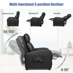 Costway Electric Modern Massage Recliner Sofa Chair Lounge With Remote Control -Baxton Studio Sale Shop GUEST e7732f32 9de7 44a8 bd4a 64dd21e72608