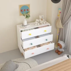 KWPZQEB Kids 3 Drawer Dresser Nightstand For Kids Bedroom, Small Night Stand Modern Storage Chest Of Drawer End Table For Bedroom 19 KWPZQEB Kids 3 Drawer Dresser Nightstand For Kids Bedroom, Small Night Stand Modern Storage Chest Of Drawer End Table For Bedroom -Baxton Studio Sale Shop GUEST e781b4b8 6e2f 4552 b02a 093e8e7b99e7