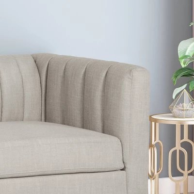 Humbolt Contemporary Channel Stitched Sofa Beige - Christopher Knight Home 2 Humbolt Contemporary Channel Stitched Sofa Beige - Christopher Knight Home - Image 2