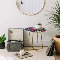 Burcu Korkmazyurek Midnight Garden VI Side Round Table - Deny Designs -Baxton Studio Sale Shop GUEST e7da82a2 2475 4d97 bfa6 c3dcd26cbca6